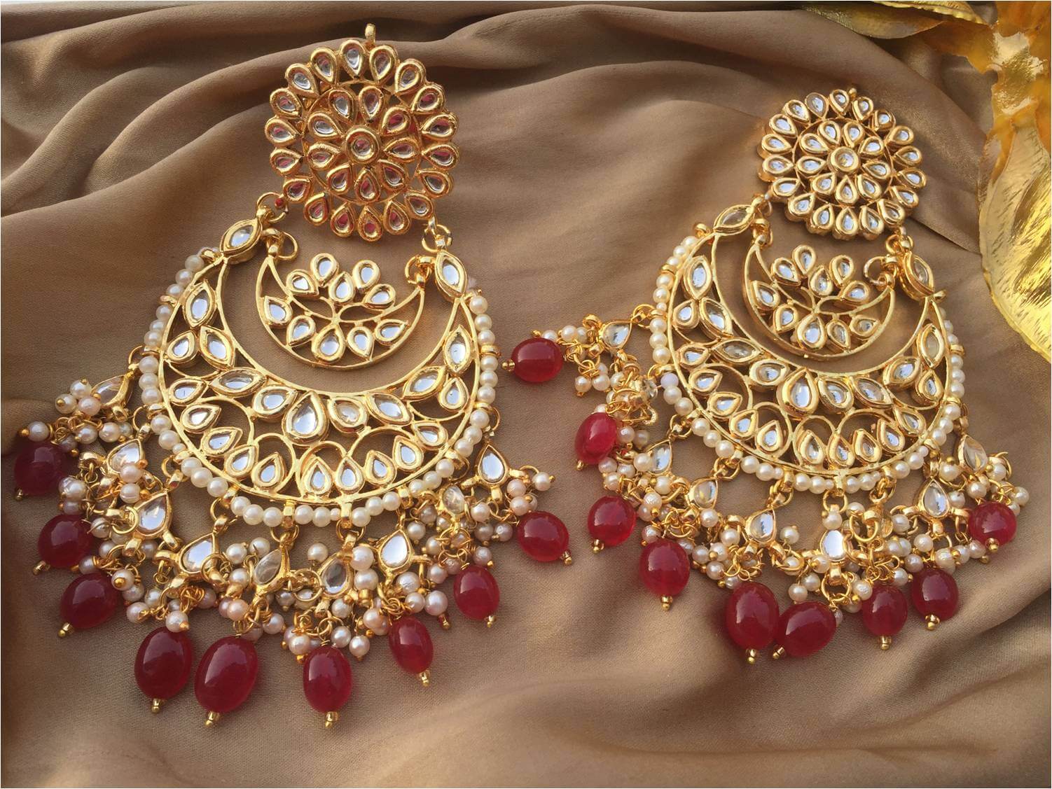 Серьги в восточном стиле. Кудан Меена украшения. Earrings Design. Indian Gold products. Jeweled Beauty moms.