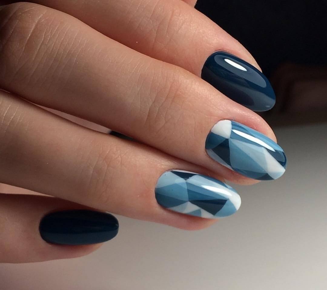 marble french nails designs