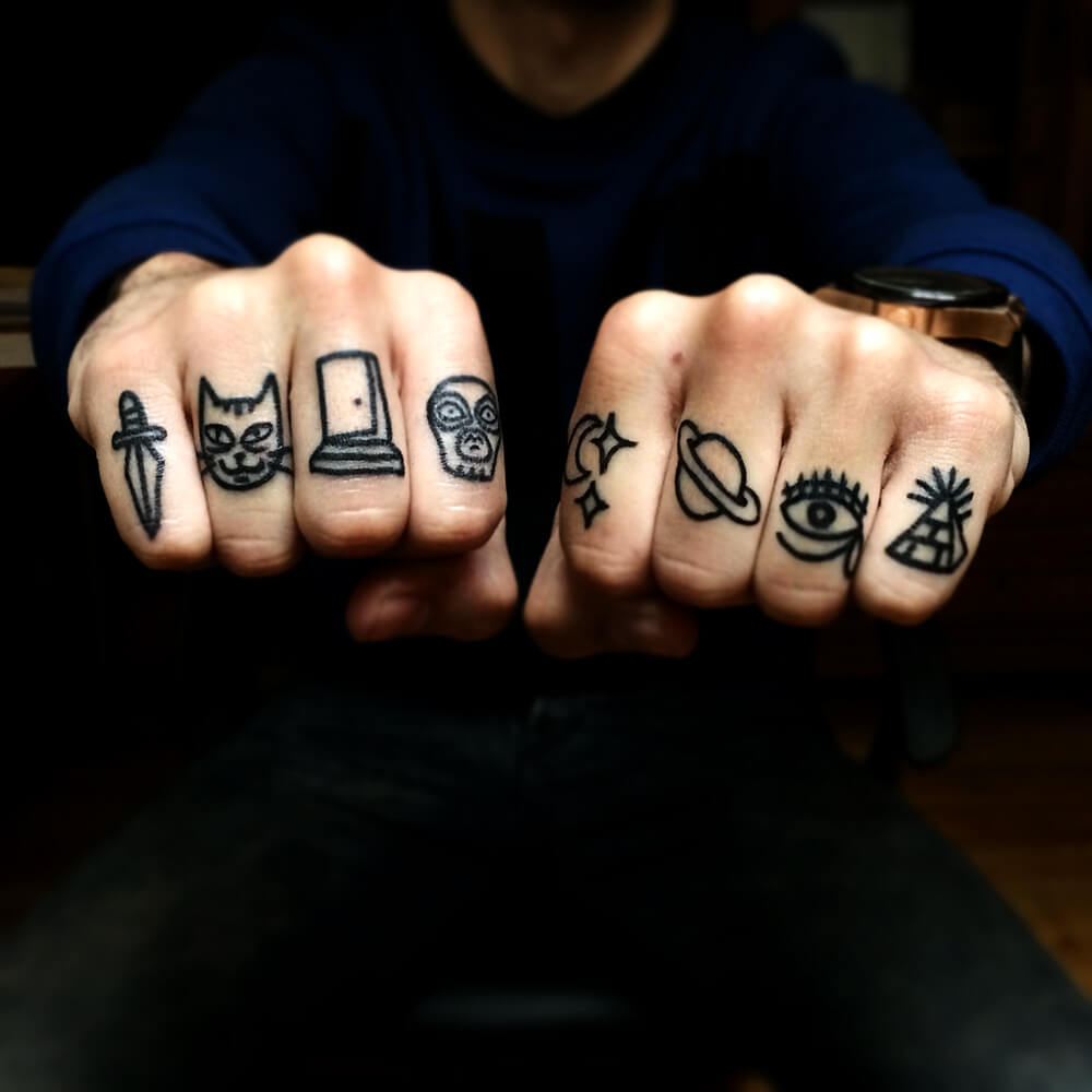 42 Simple Fingers Tattoos