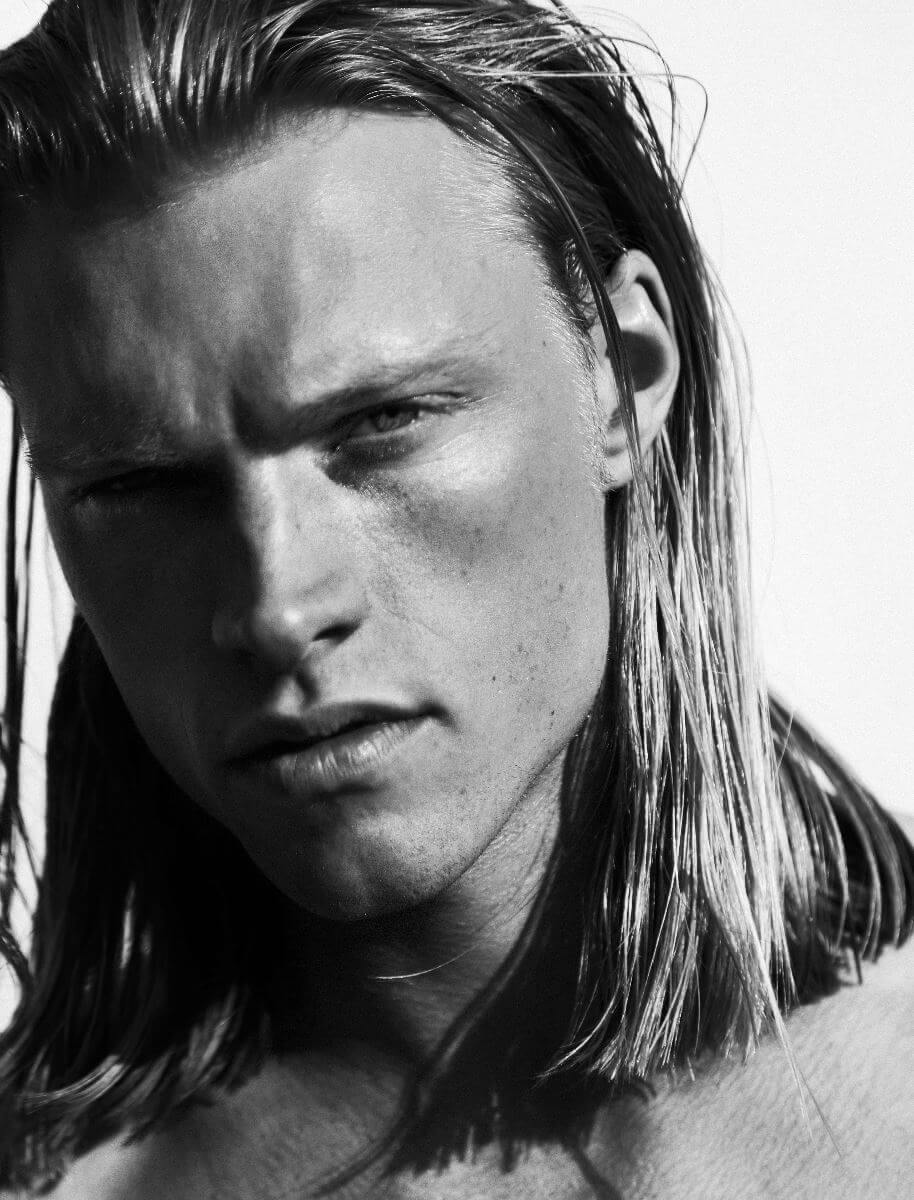 young male models with long hair