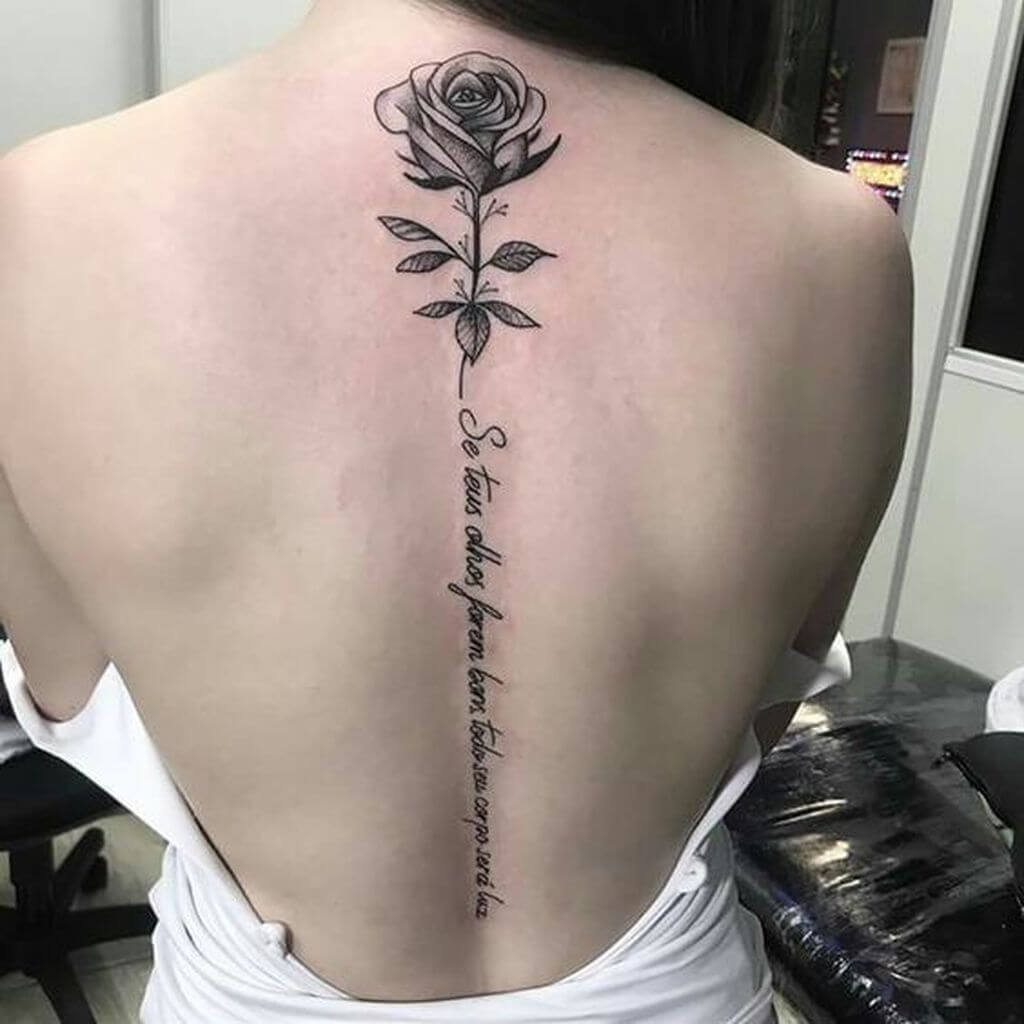 Rose tattoo back spine  Rose tattoos for women Pink rose tattoos  Colorful rose tattoos