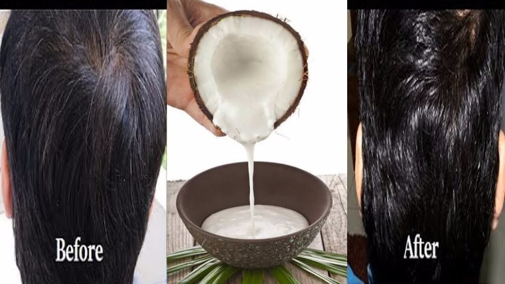 Coconut And Lemon Juice Mixture For Removing The Grey Hair