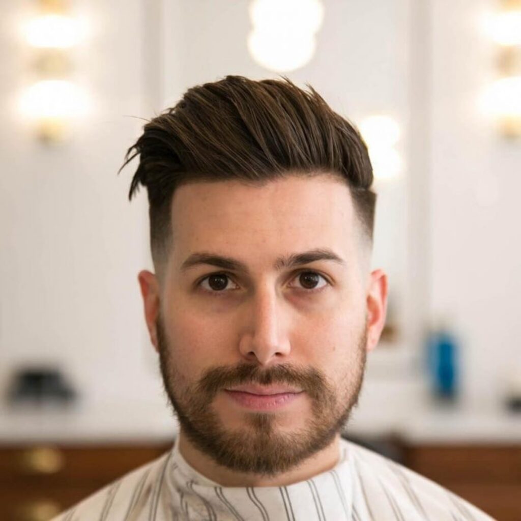 HAIRSTYLE FOR ROUND FACES MALE