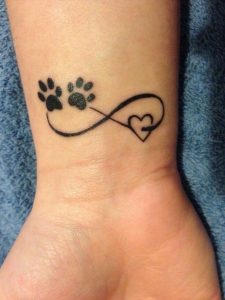 Love you tattoo on the left inner wrist
