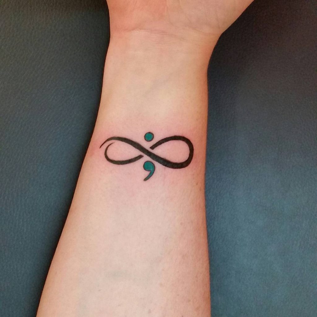 Semi-Colon + Infinity Tattoo