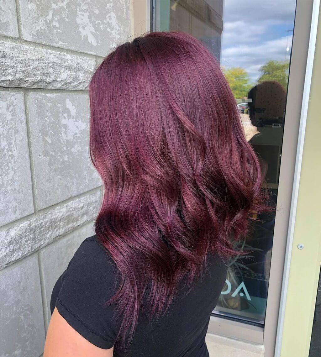maroon purple hair color