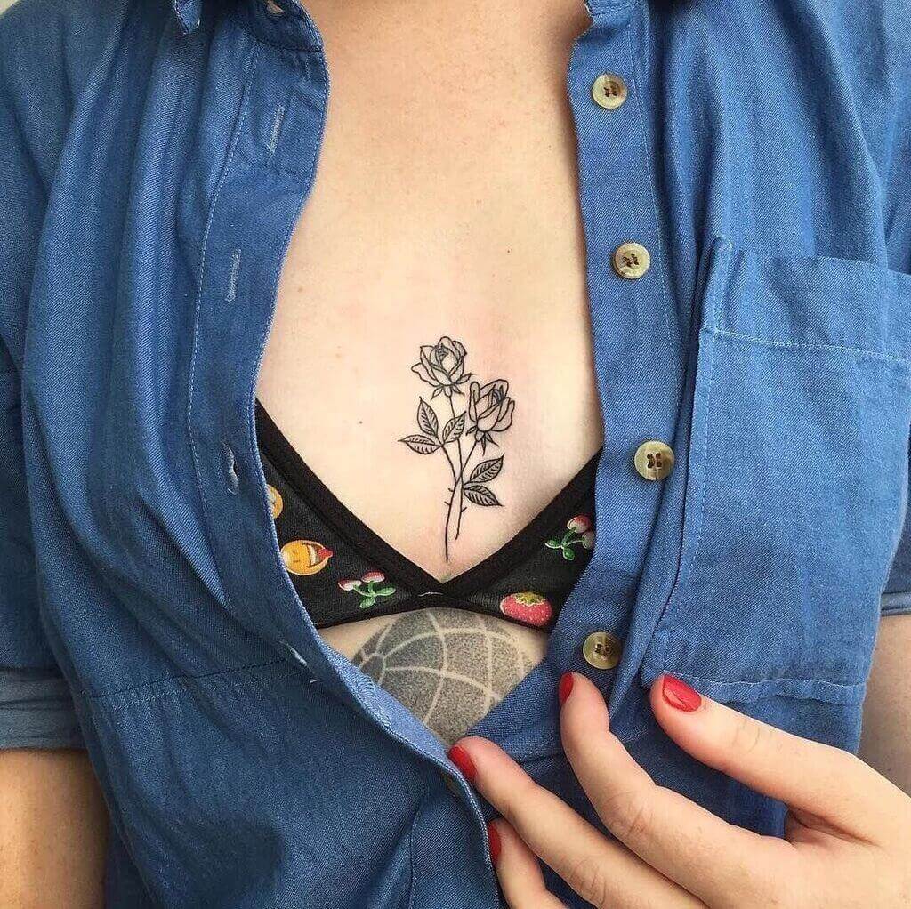 60+ beautiful chest tattoos for women