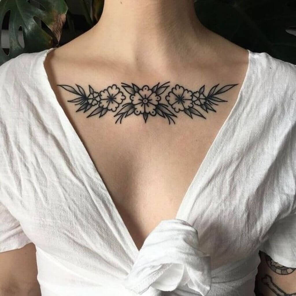 50 Chest Tattoos for Men and Women Words Names  Quotes  100 Tattoos