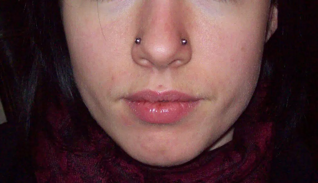nose bridge piercing