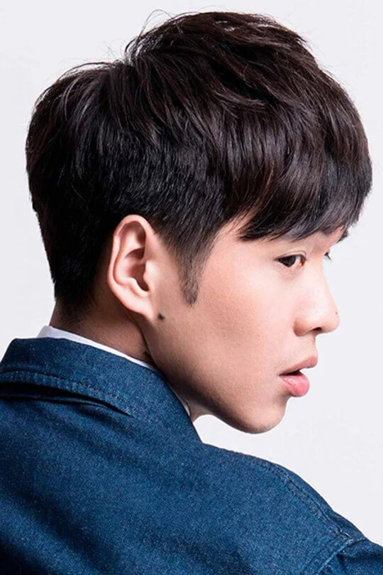 short korean two block haircut
