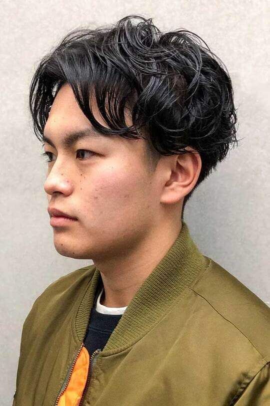 short korean two block haircut