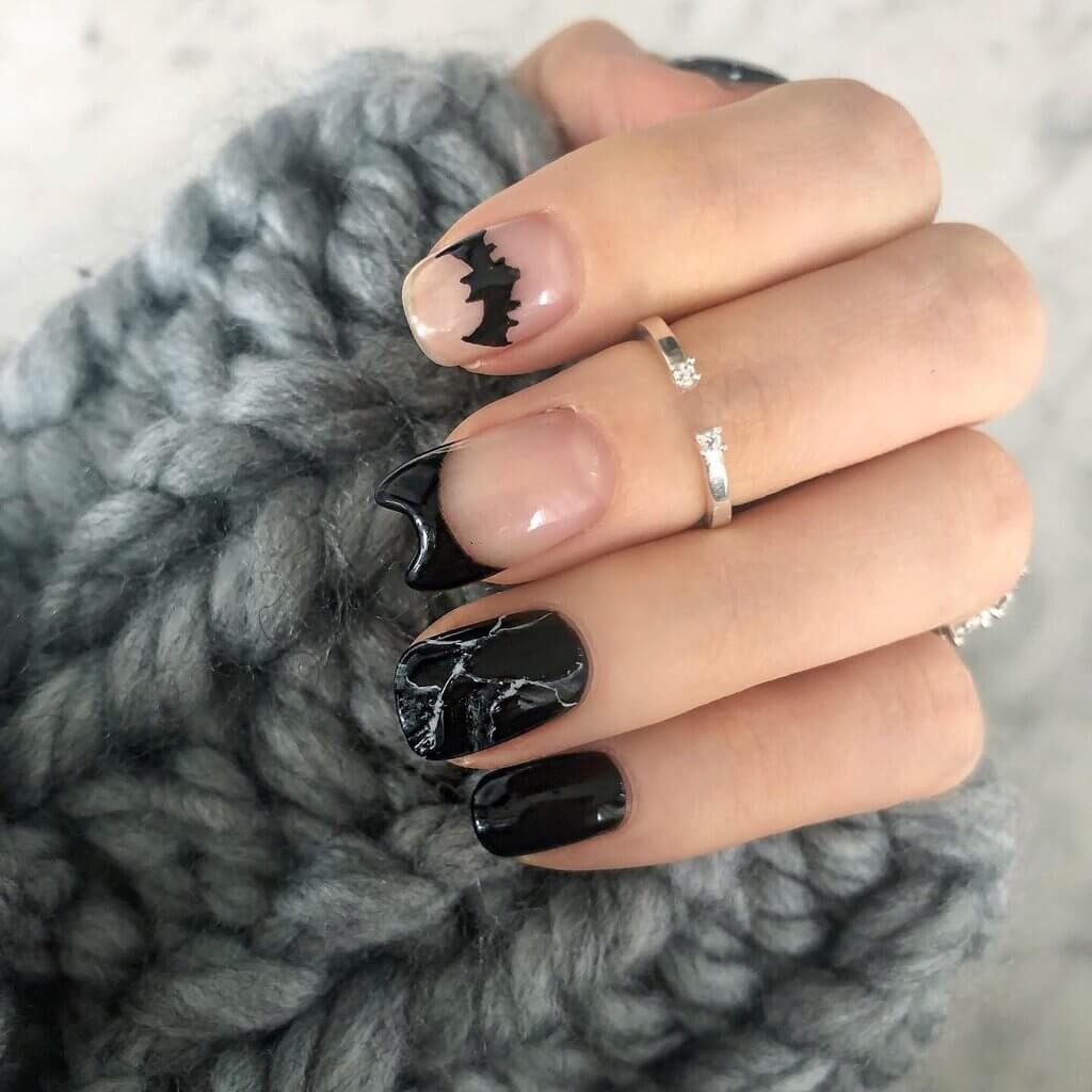 black acrylic nails ideas