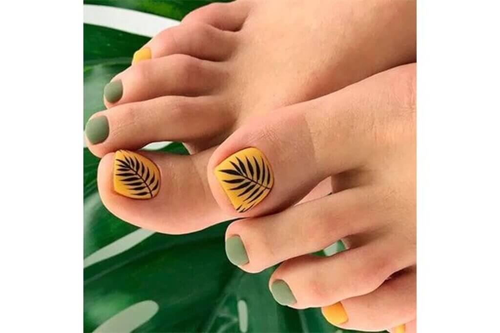 1. Yellow and White Floral Toe Nail Art - wide 1