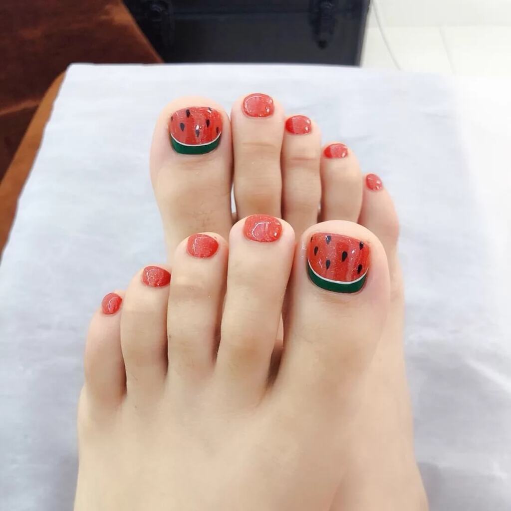 24pcs Toe Nails Set French Press On Foot Fake Nail Tips With Designs Summer  White Flower Artificial False Stick-on Nails Art - False Nails - AliExpress