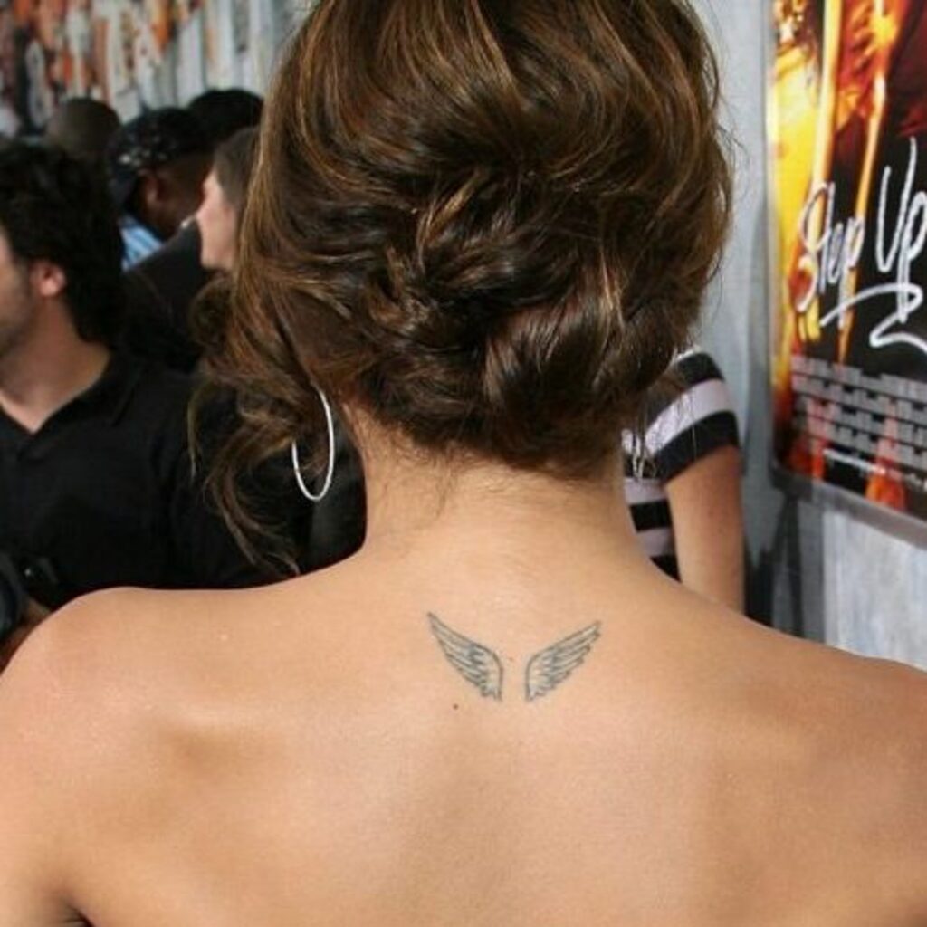 wrist angel wings tattoo