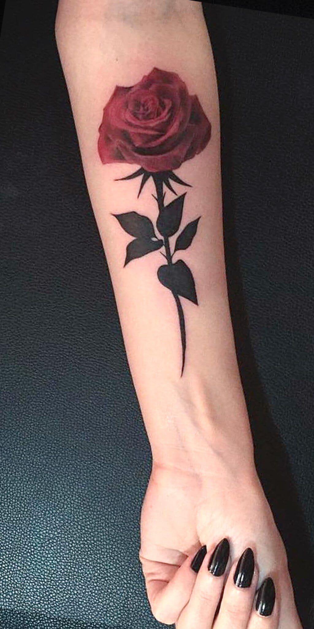 arm tattoo flowers