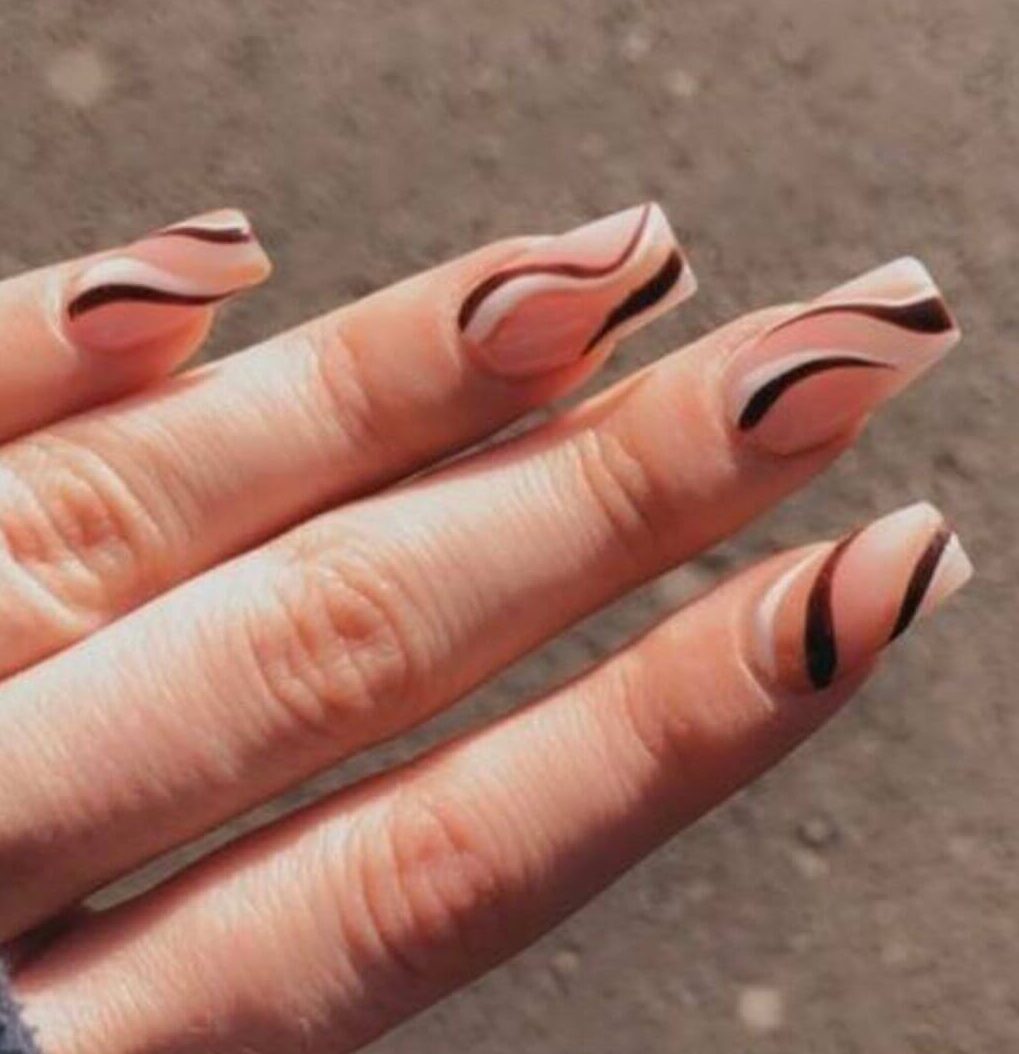 different shades of brown nails
