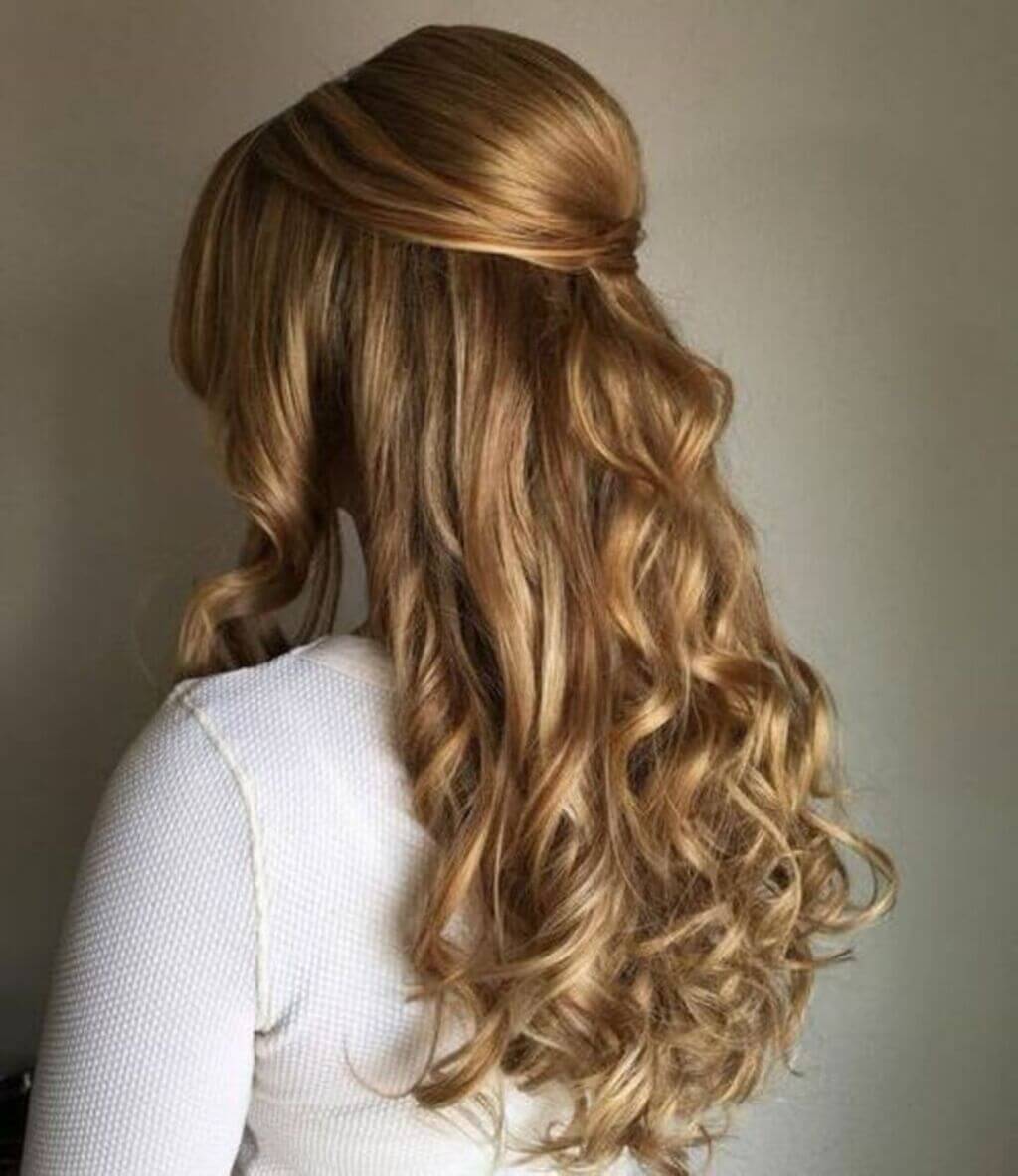 half up half down wedding hair