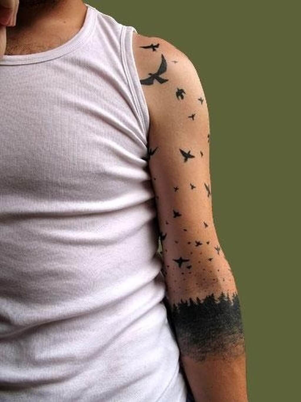 Bird Tattoo Half Sleeve for Women