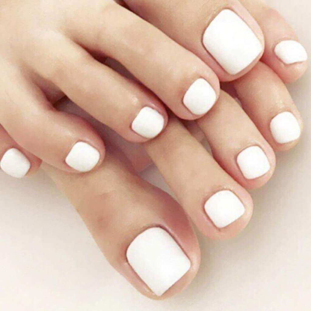 summer white toe nail designs