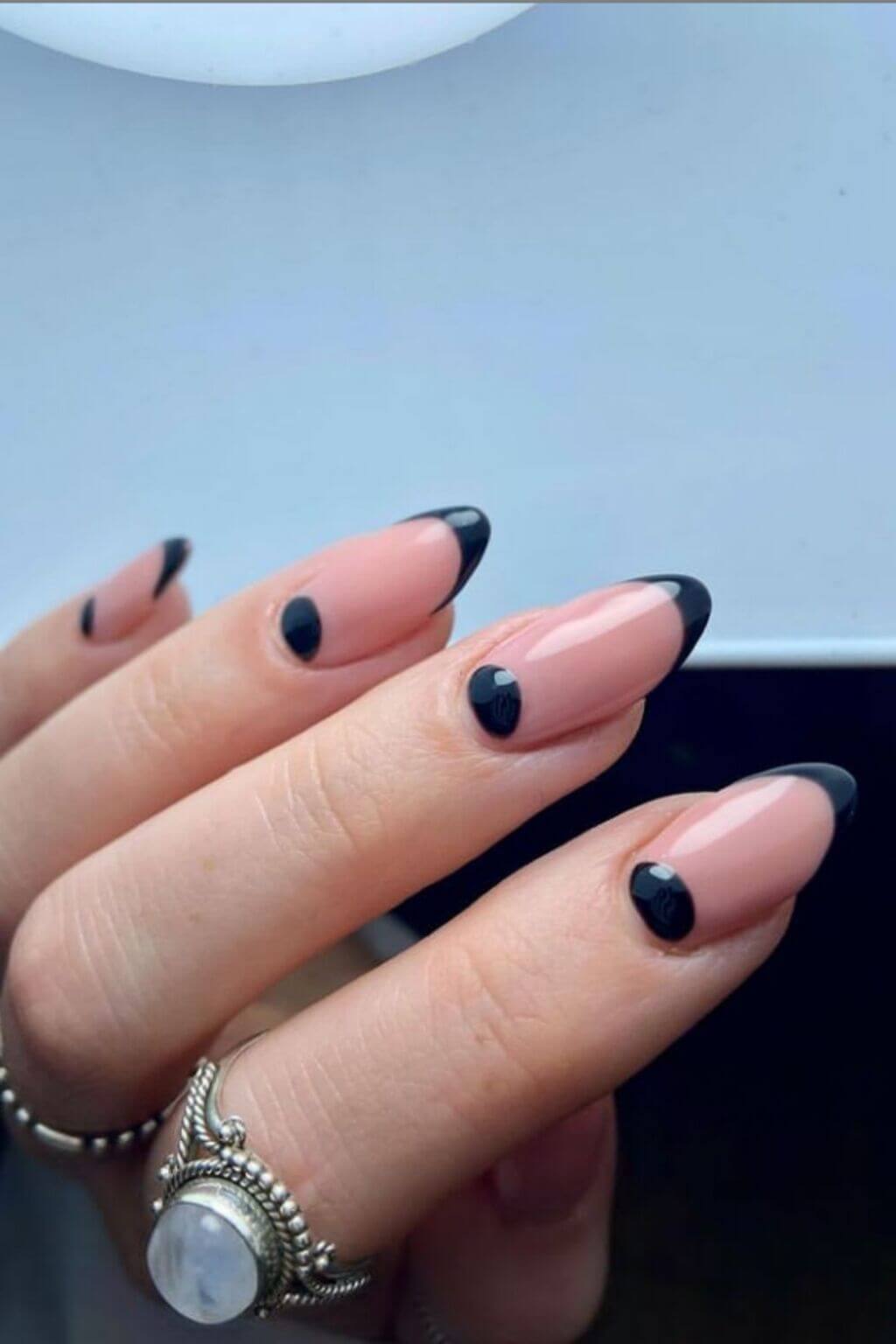 Black French Tip Nails