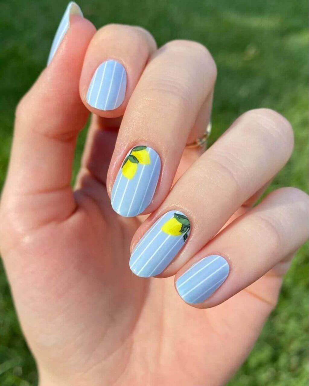 49 Baby & Light Blue Nails Designs To Look Cute From Winter To Summer - The  Mood Guide