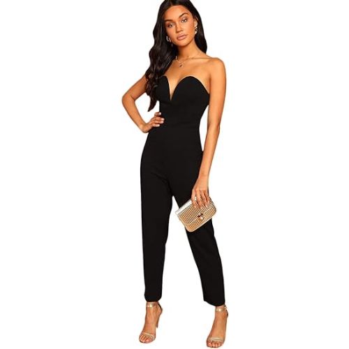 Elegant Sweetheart Neck Wedding Guest Jumpsuit