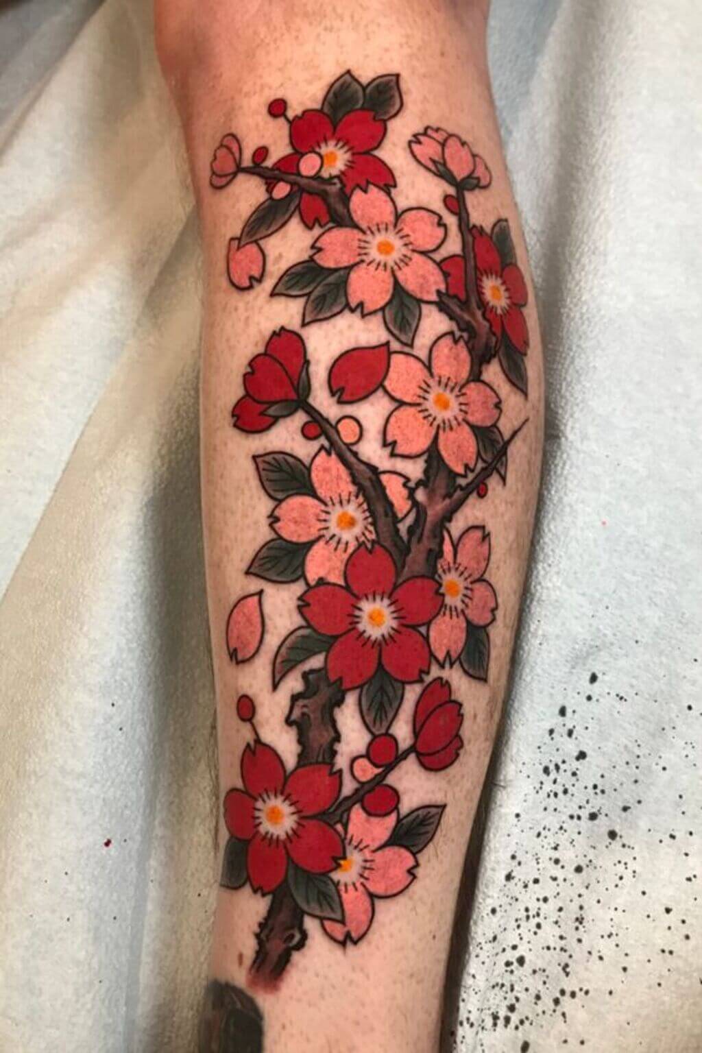 15+ Beautiful Cherry Blossom Tattoo Design to Try in 2023!