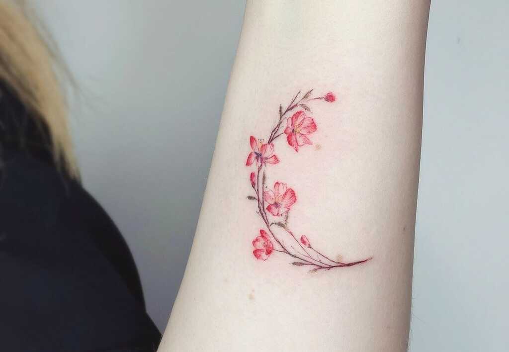 Top 157+ japanese cherry blossom flower tattoo best