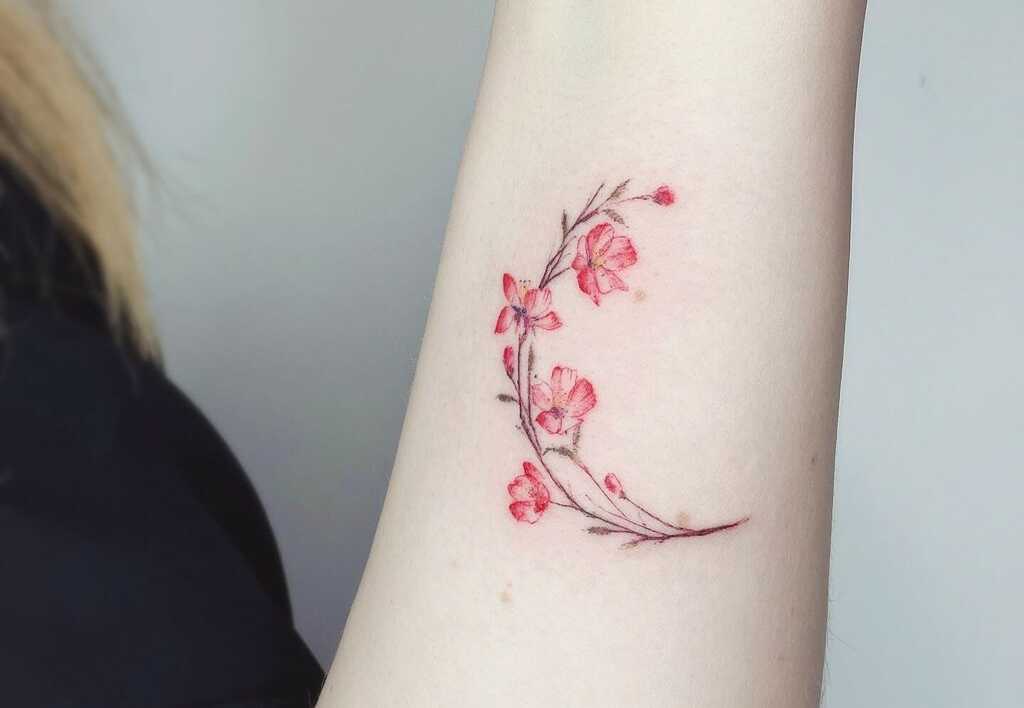 75 Trendy Cherry Blossom Tattoos Ideas And Meanings  Tattoo Me Now