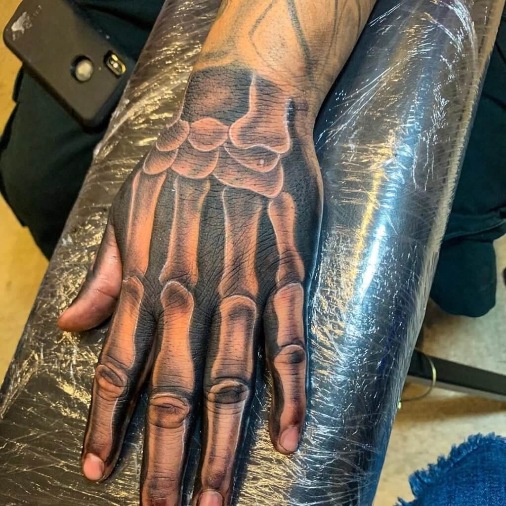 Skeleton Hand Tattoo for Men