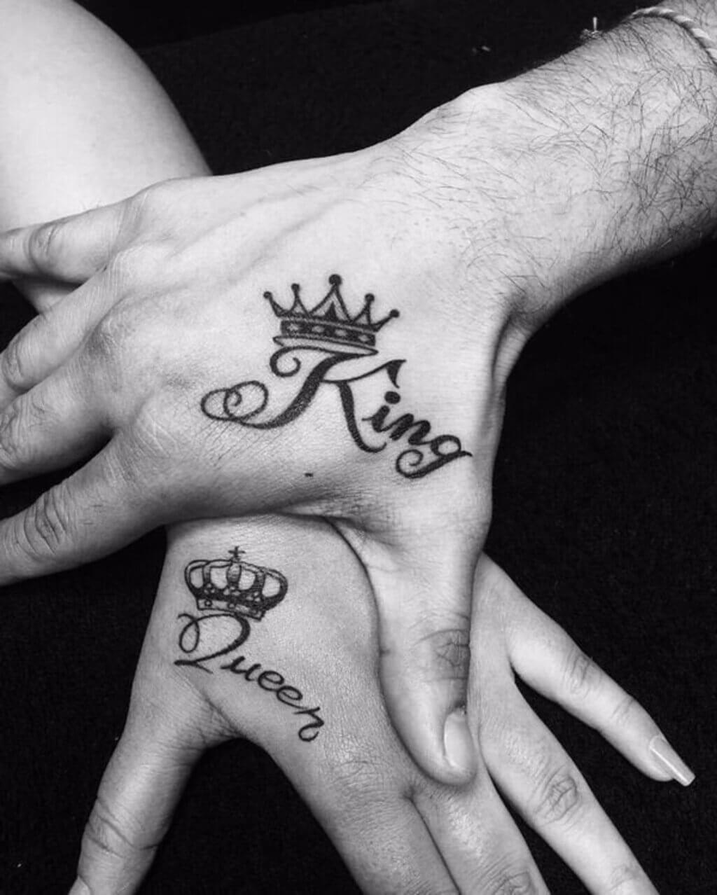 King and Queen Crown Tattoo for Men
