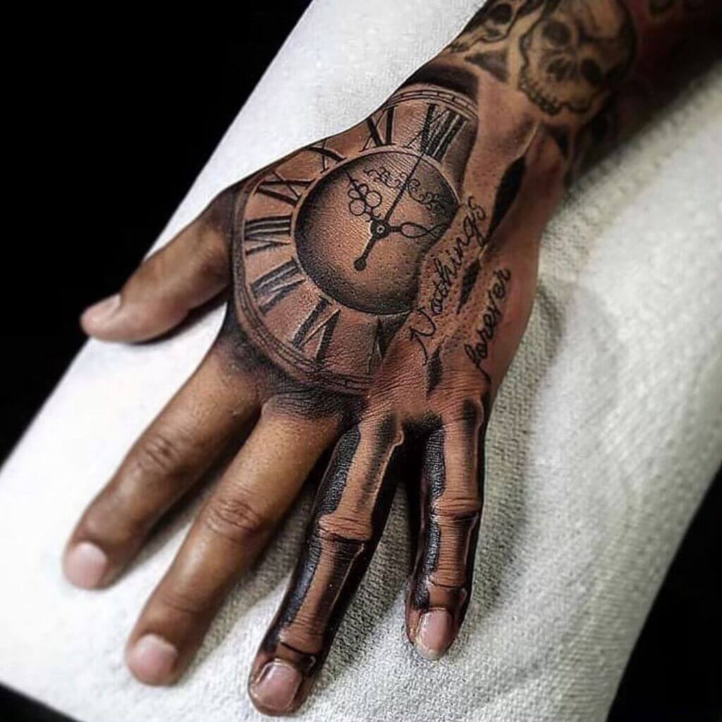 Clock Hand Tattoo