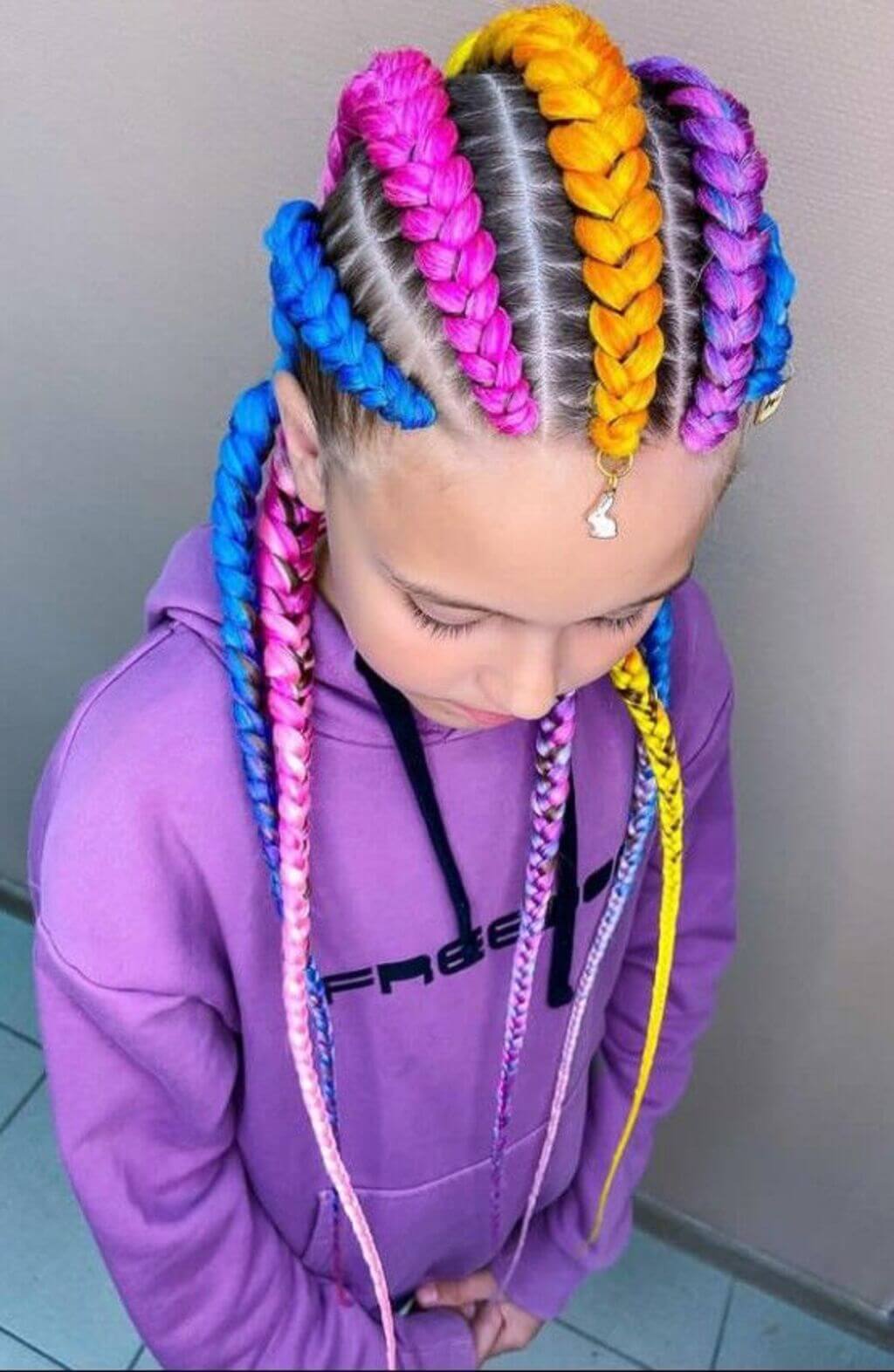 Ponytail with Vibrant Kids Hair Style