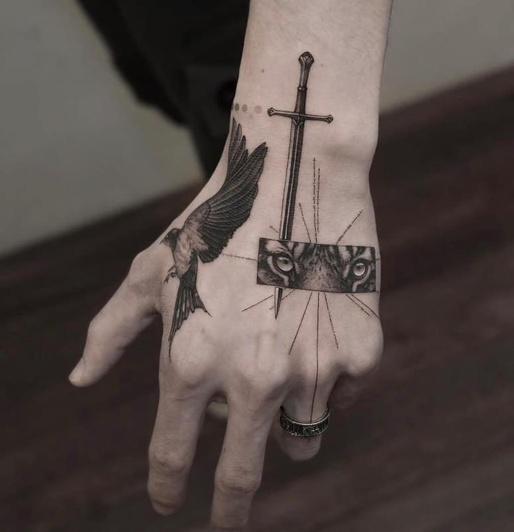 Artistic Male Hand Tattoo Designs