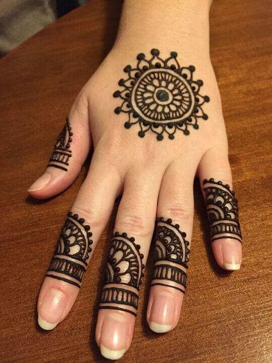 beautiful finger mehndi design