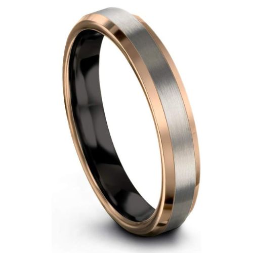 Midnight Rose Collection Tungsten Wedding Band Ring