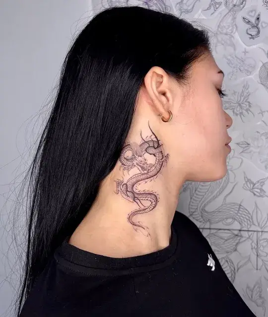 side neck tattoos