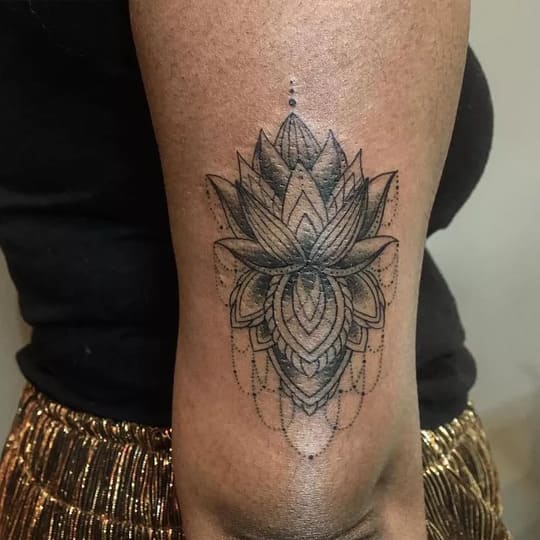 Marcus Hammer Tattoo  Lotus Flower Small feminine tattoo made to fit the  canvas and based on customers reference lotus flower lotusflower  lotustattoo flowertattoo girlytattoo girlswithtattoos girl with  tattoos mehndi mandala inspired 