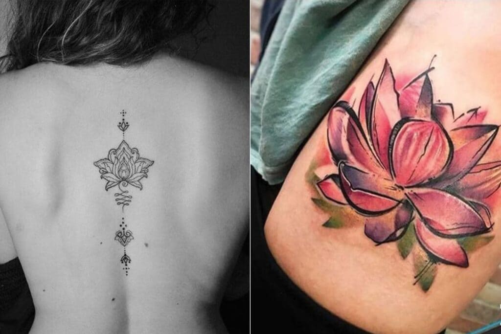 61 Best Lotus Flower Tattoo Designs  Meanings 2023 Guide