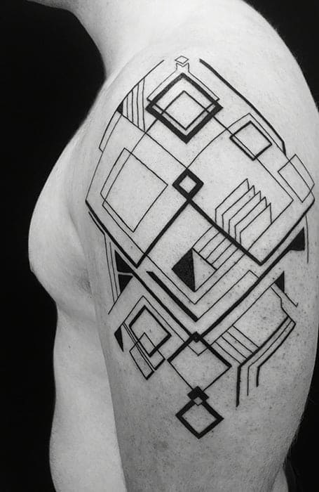 Geometric Shoulder Tattoos for Men