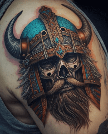 Norse Shoulder Tattoos For Men