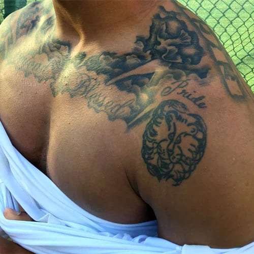 Trap Shoulder Tattoos for Men