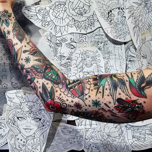 SLEEVE vs PATCHWORK SLEEVE There are 2 types of sleeves 1 The client has  a full and cohesive idea so the tattoo is designed at one time  Instagram