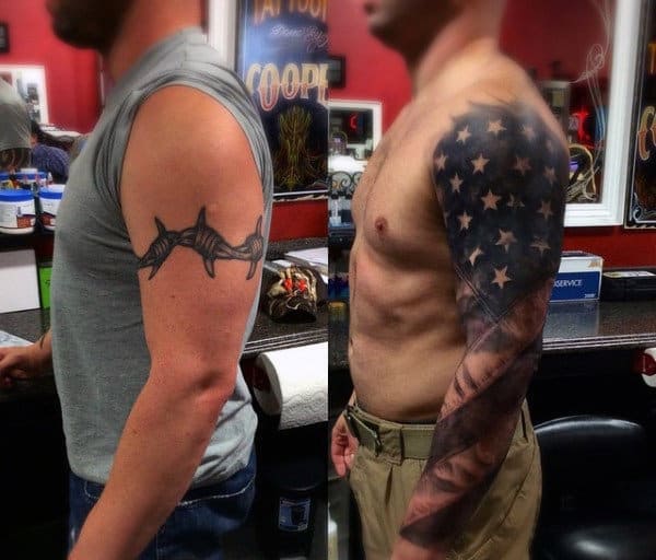 American Flag Tattoo On Shoulder  Tattoo Designs Tattoo Pictures