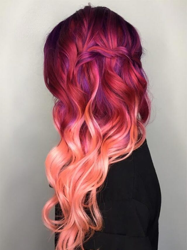 Scarlet Blush: Red and Pink Hair Inspiration
