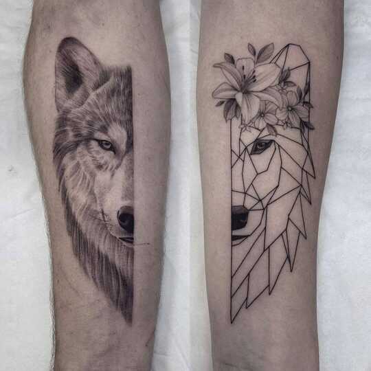 Brother Wolf and Sister Wolf Tattoo