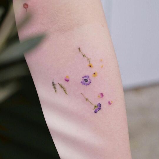 Flower Sprinkles tattoo