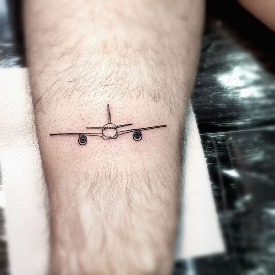 Flying Plane tattoo