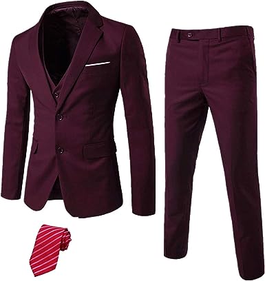Maroon Suit Graduation Outfits for Guys